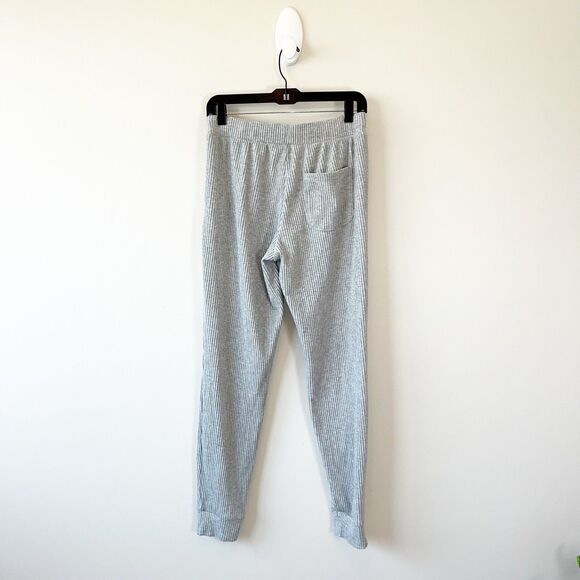 ALO Yoga Muse Ribbed Sweatpants Jogger Gray Stretch Lounge Pockets Size Medium - Picture 5 of 12